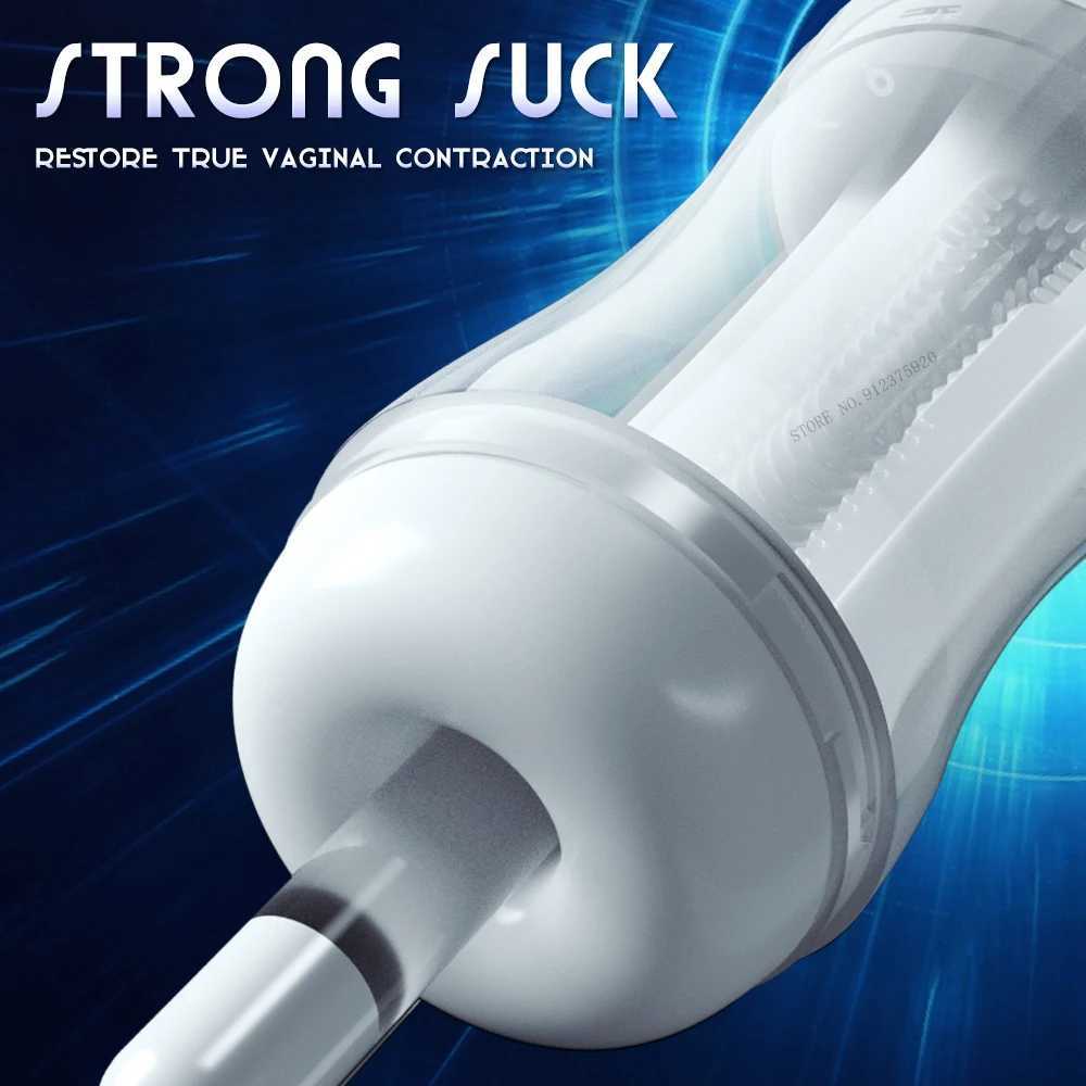 Automatic Male Sucking Mastubator Vibration Blowjob Machine Masturbation Cup Sex Toys Adult Goods for Men Masturbate SuppliesXJ250319