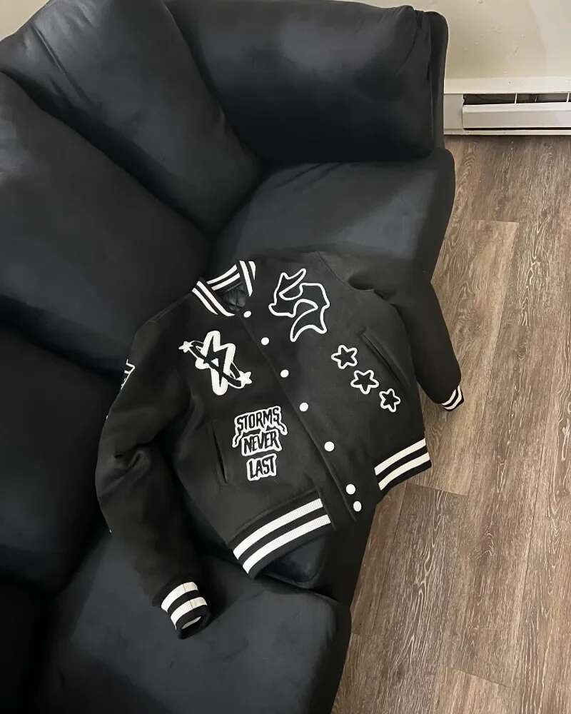 2025 New American Hip-Hop Retro Personalized Graphic Embroidery Oversized Men's Coat Y2k Haruku Gothic Casual Joker Streetwear