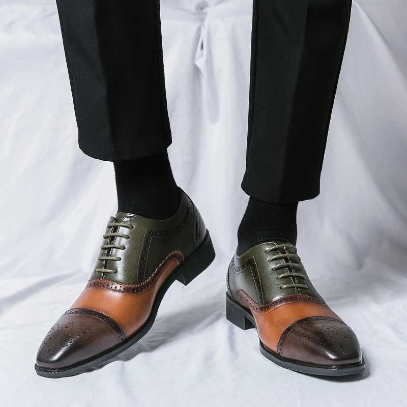 Mens Two Te lace Frt Oxford shoes business dress shoesXJ250319