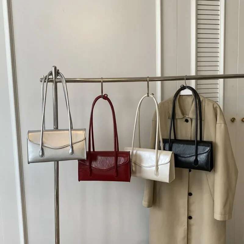 PU Solid Square Fashion Shoulder Bags Hasp Simple Versatile High Quality Commuting Handbags For Women 2024 Classic Style On Sale