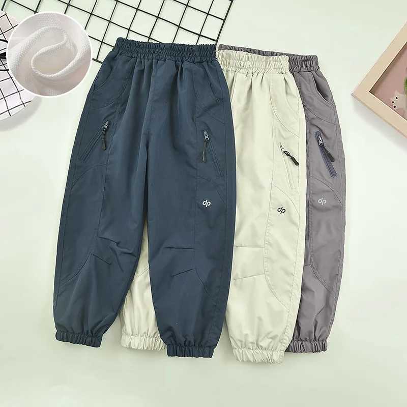 Childrens shock-absorbing pants for spring and autumn boys pants new teenagers outdoor sports pants waterproof casual pantsT250318