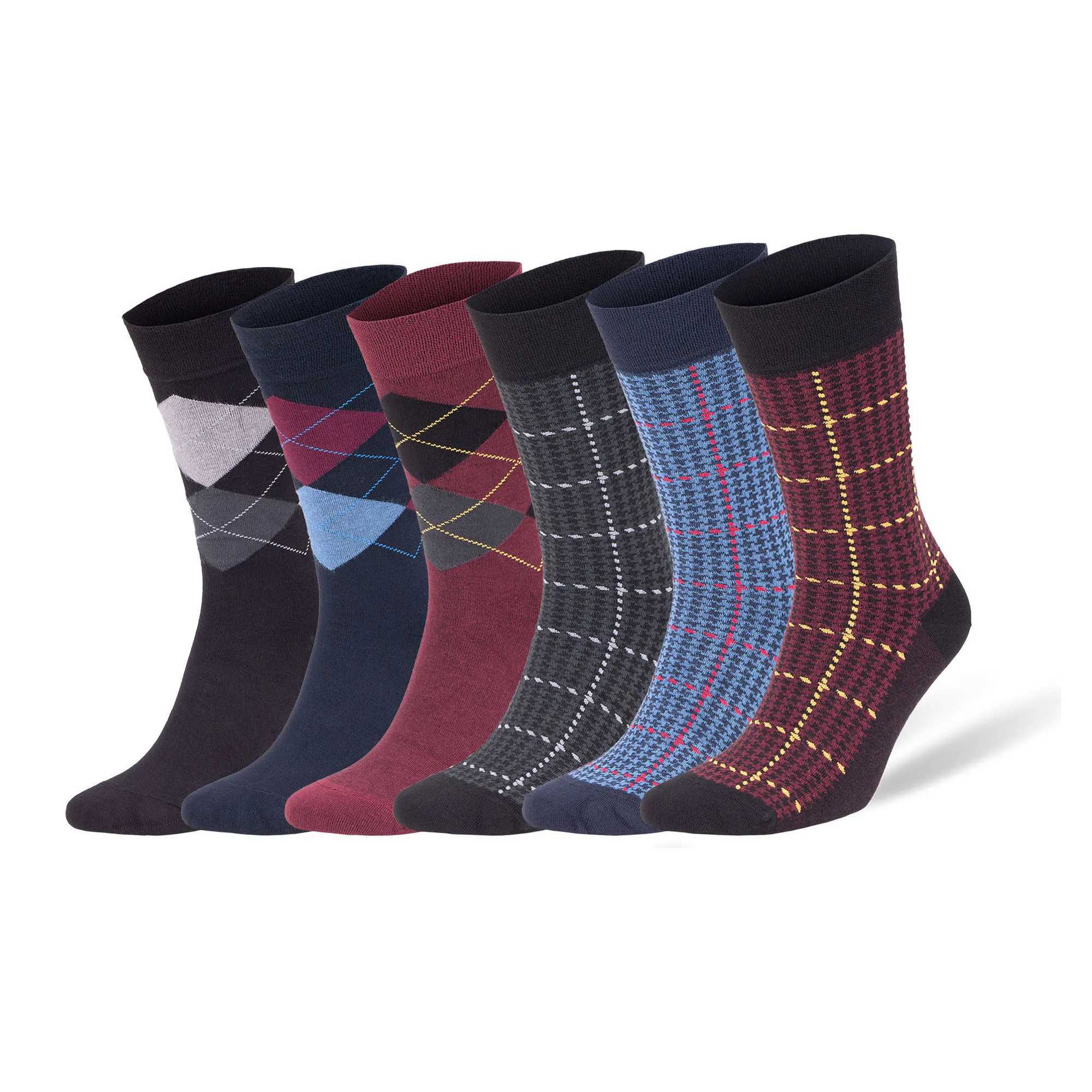 Bamboo mens socks with gift box for 6 pairs X250319