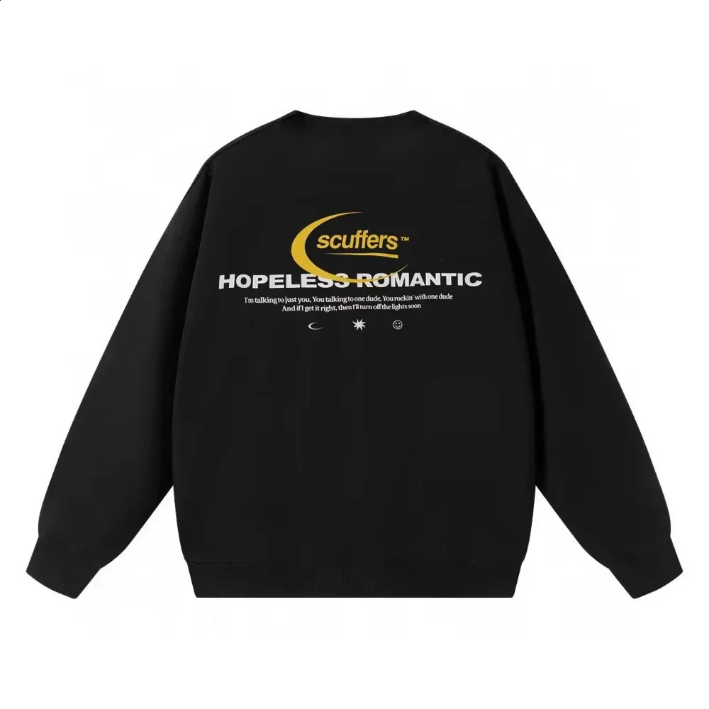 Scuffers hopeless romantic round neck womens sportswear Gothic Y2k top pleated clothes oversized Harajuku streetwear 250318