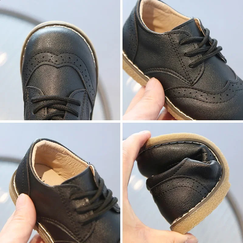 Spring Autumn Kids Oxfords Unisex Boys Girls Leather Shoes Children Dance Dress School Wedding Toddler Loafers 250319