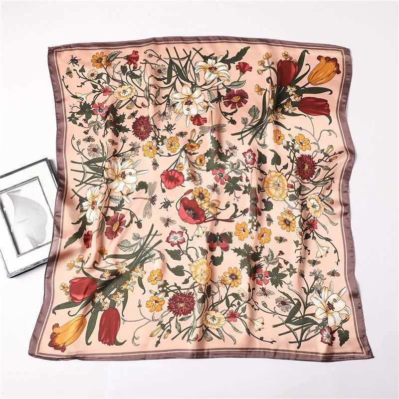 Luxury silk scarf suitable for tattoos squares shawls and peeling packaging small hair collars headscarves Kerchief womens scarves 70x70cm X250319