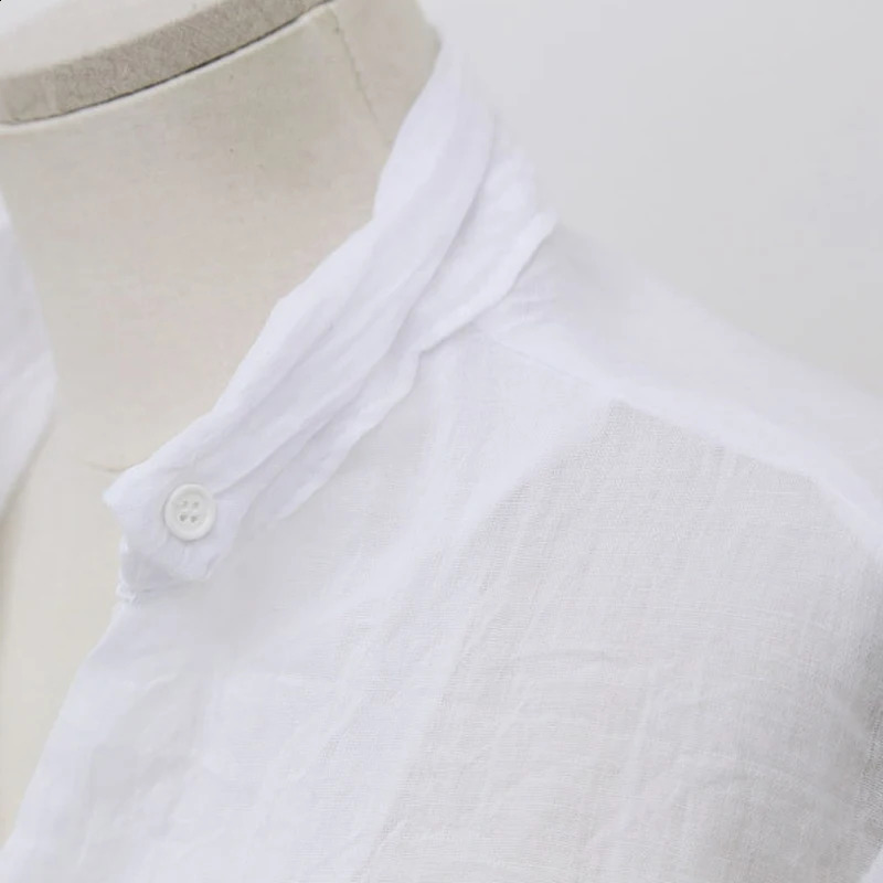 Chemisier Femme Womens Tops Fashion Summer Linen White Shirt Women Long Sleeve Blouse Korean Woman Clothes Womens Clothing 250318