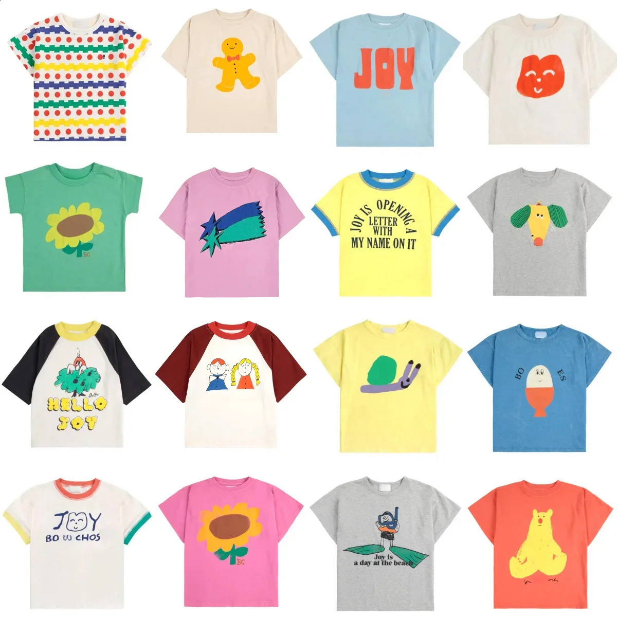 2025 Bc Summer Kids Girls T-shirts Cute Print Short Boy Tee Cartoon Fashion Print Cotton Children Casual Tops Clothes 250319