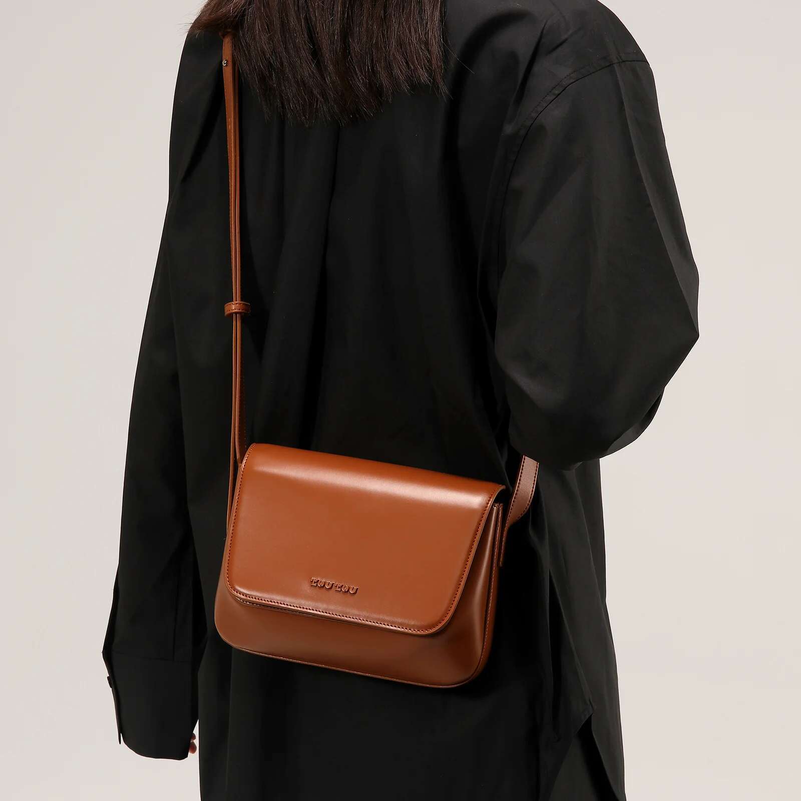 TOUTOU New Leather Ladies Fashion Small Square Original Design Handbag Multi-Functional And Exquisite Shoulder Bag