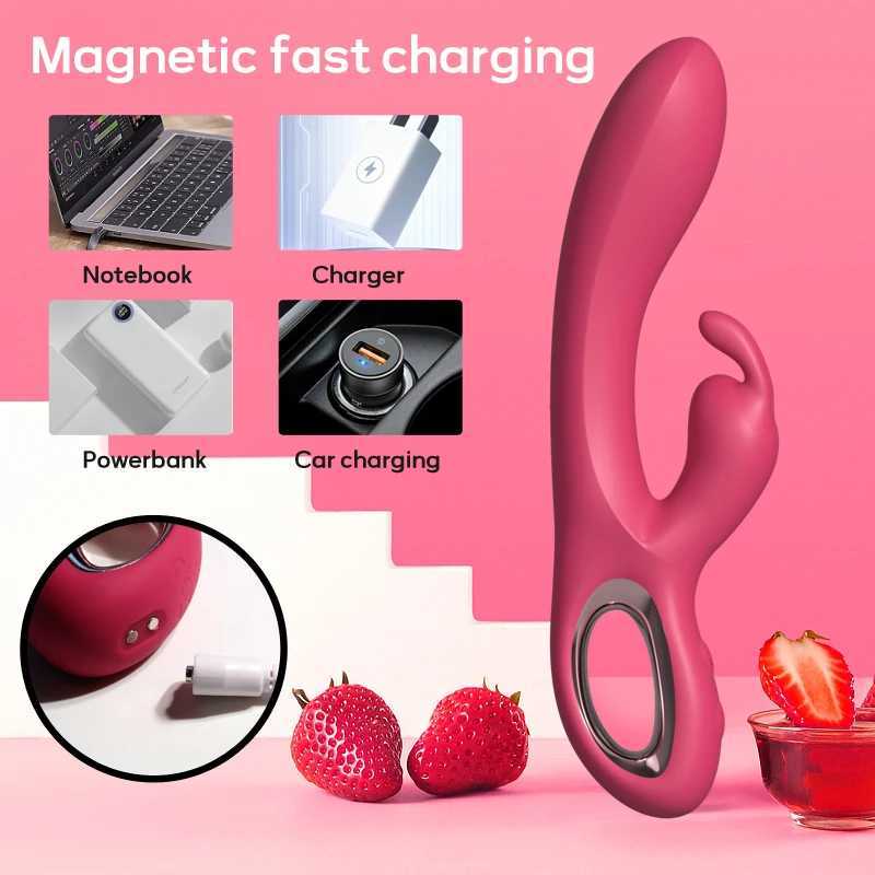 Clitoris Vibrator for Women Rabbit Dildo Female Vagina Masturbator 10 Speeds Dual Motors Massager Sex Toys for Adult Supplies 18 W250319