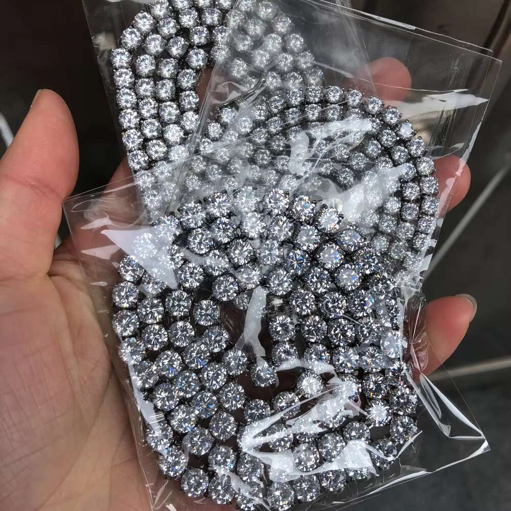 Hip hop stainless steel AAAA grade ice out CZ tennis chain men's and women's necklace