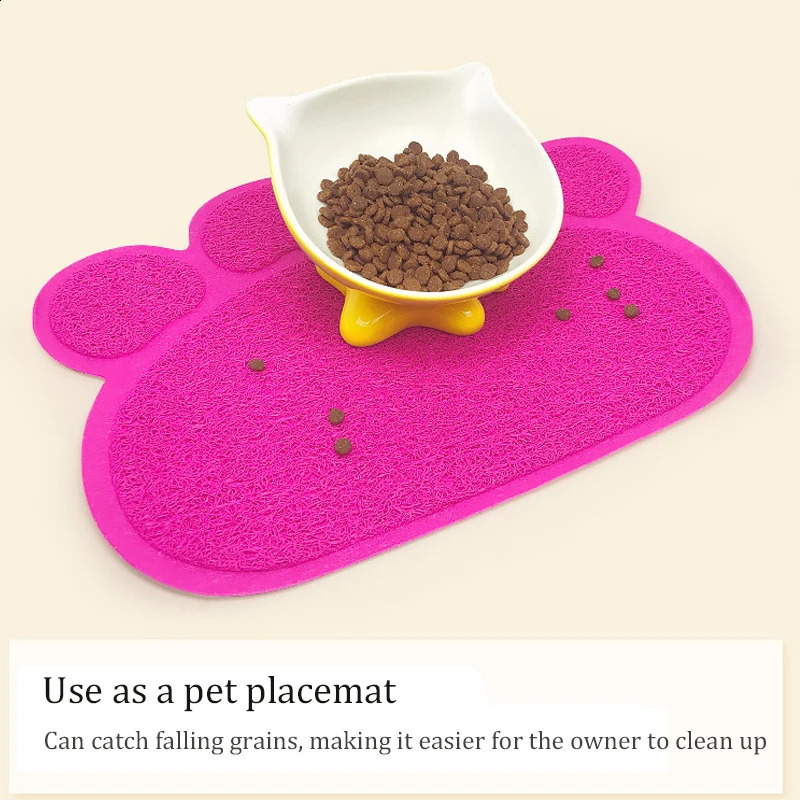 KOMMILIFE Silicone Pet Mat For CatS NonSlip Cat Bowl Pad Feeding Placemat Litter Accessories 250312