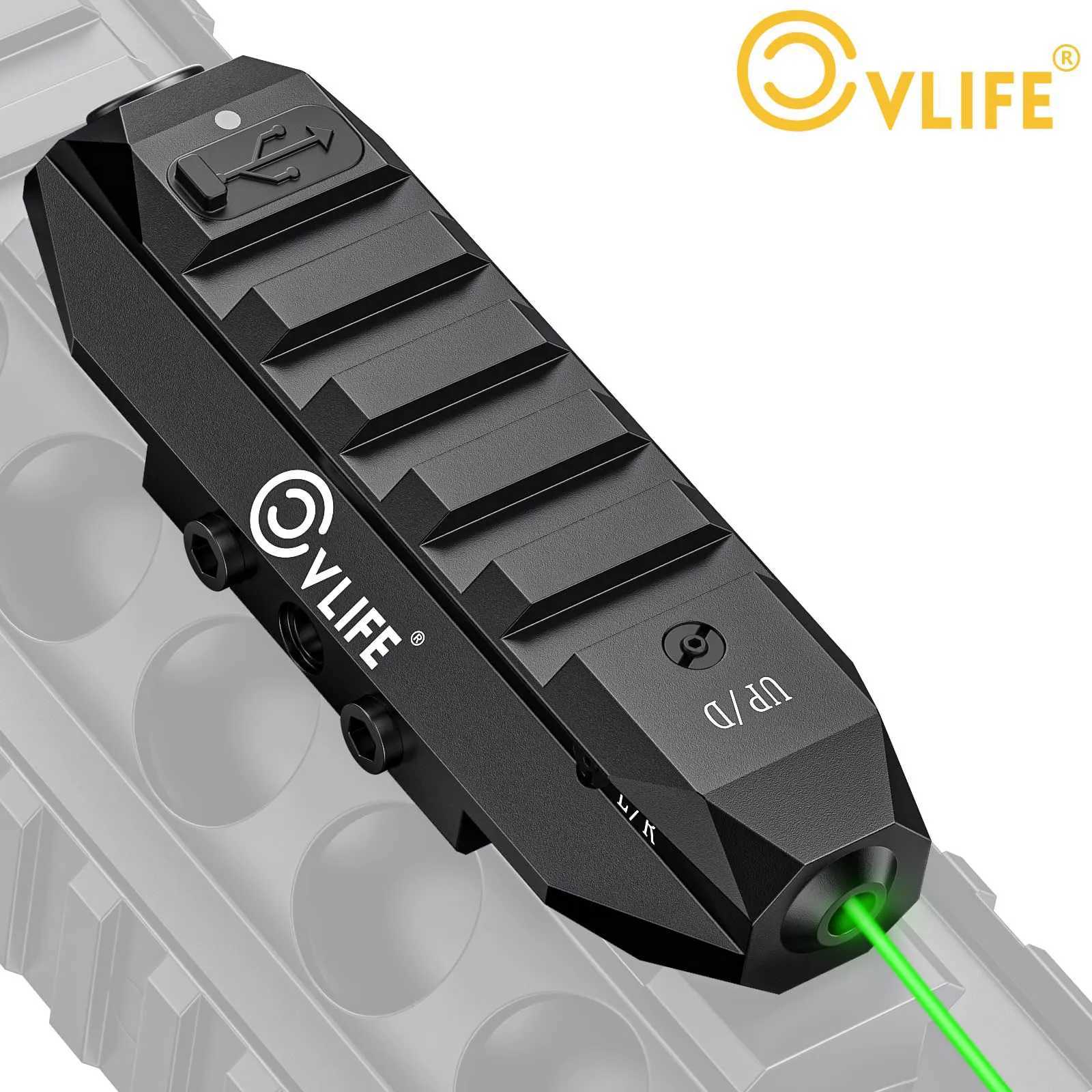 CVLIFE Picatinny green laser sight for tactical rifle charging long battery life strobe mode hunting X250319