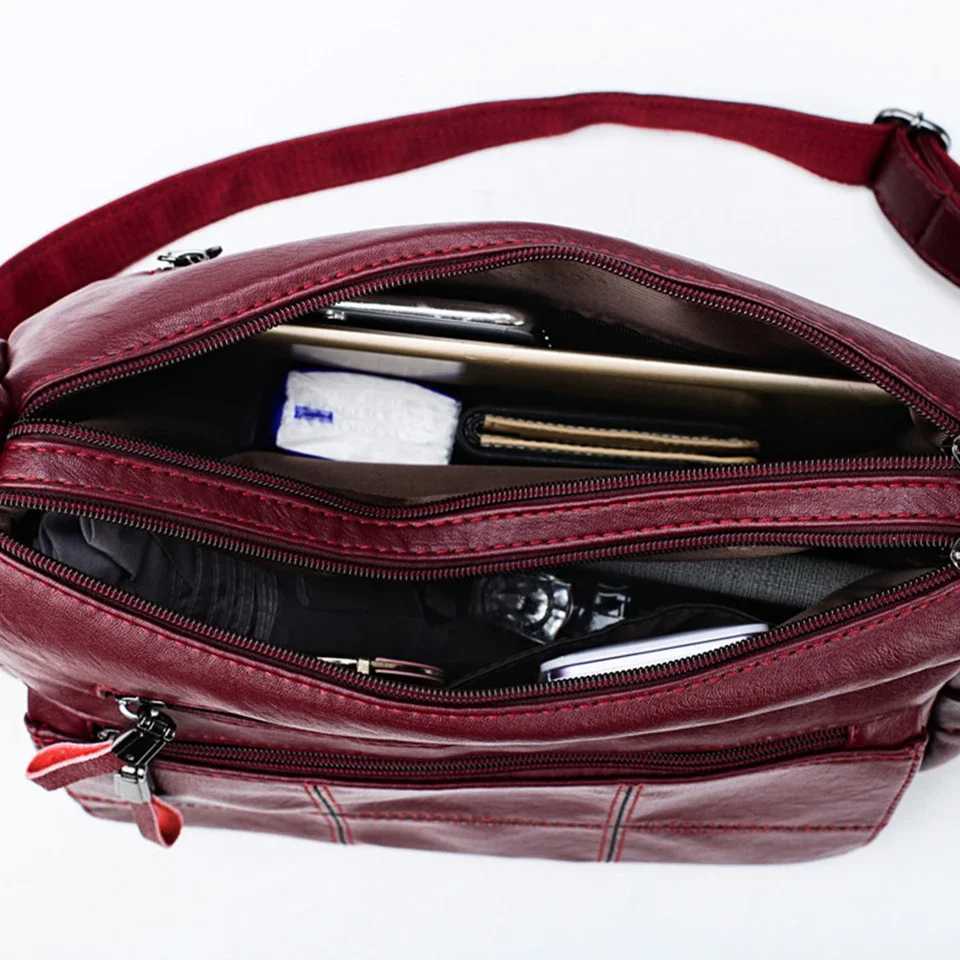 New Arrival 2-layer genuine leather brand shoulder messenger luxury handbag for women designer high-quality cross body bag for women Sac T250318