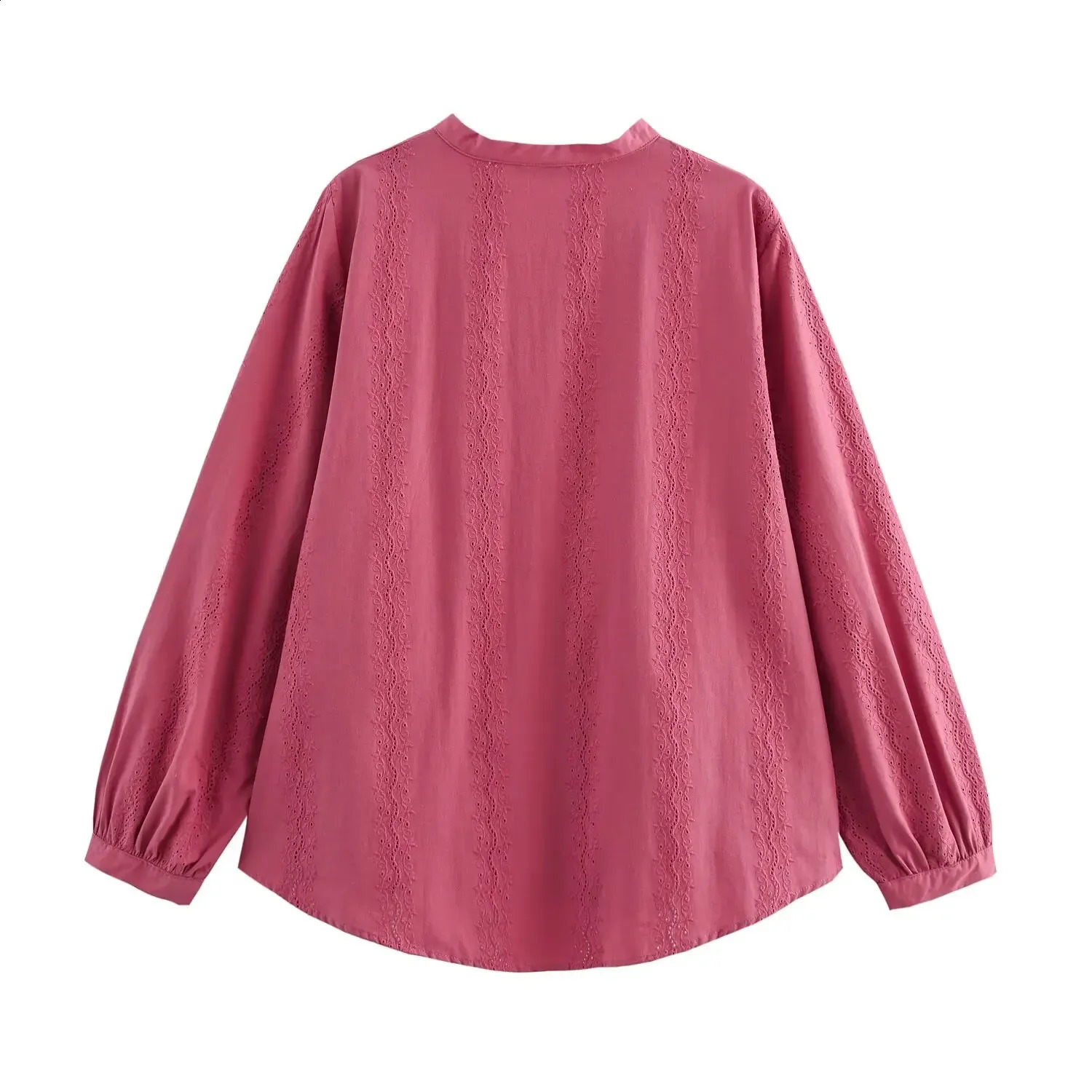 TRAFSHE womens clothing shirts and vintage temperature embroidered long sleeved elegant shirt tops 8741027 250319