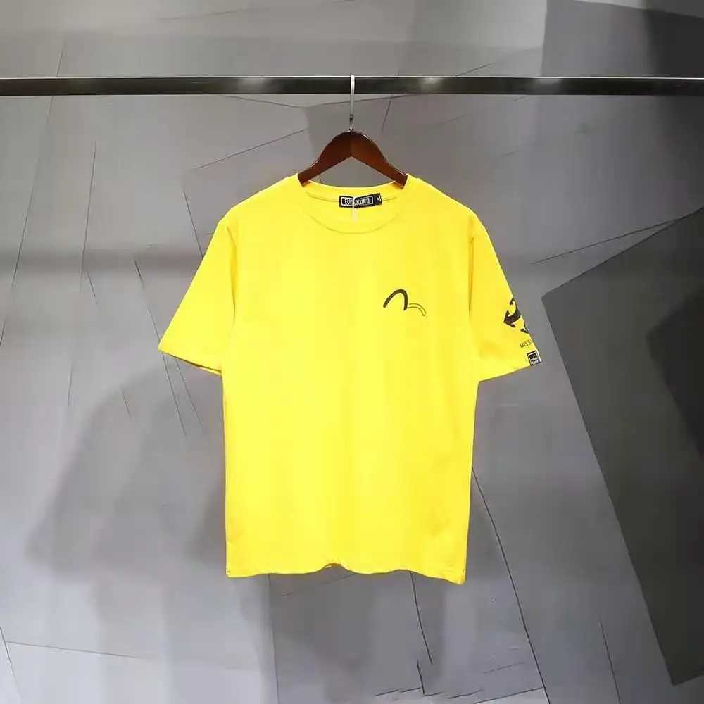 2025 mens summer fashion short sleeved seagull letter printed casual T-shirt cotton crew collar couple half axis splicingT250318