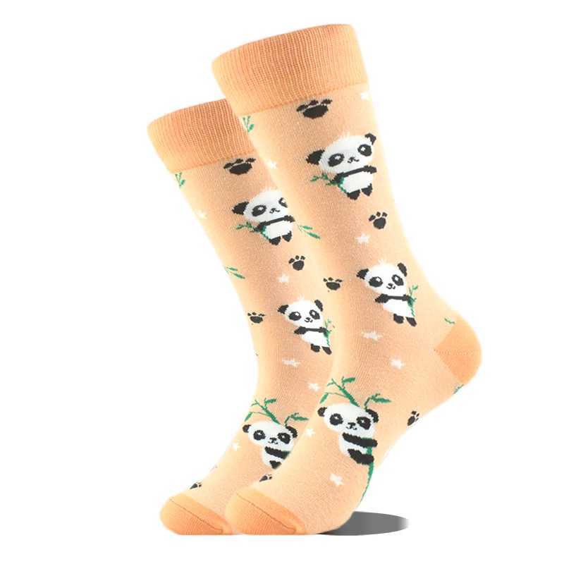 Happy Design Ctue Fun Socks Mens Animal Food Patterns Sokken Divertedos Jacquard Calcetines Neutral Hip Hop Skateboarding Socks X250319