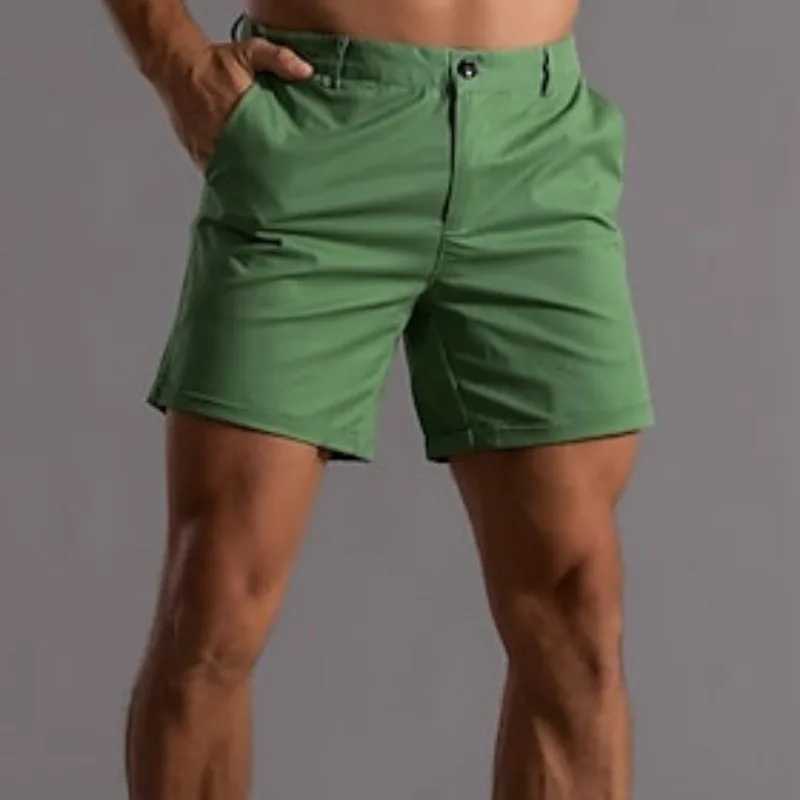 Summer New Mens Shorts Street Trendy Sexy Workwear Pants Zipper Elastic Waist Super Shorts Casual Pants W250319