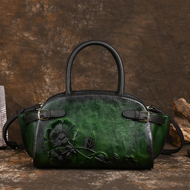 selling retro genuine leather womens bag handbag large capacity 250317
