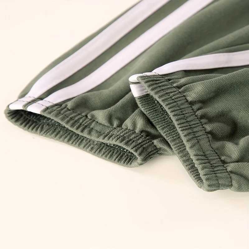 Summer boys clothing childrens girls casual side striped patchwork work pants childrens breathable sports jogging bottom TrousersT250318