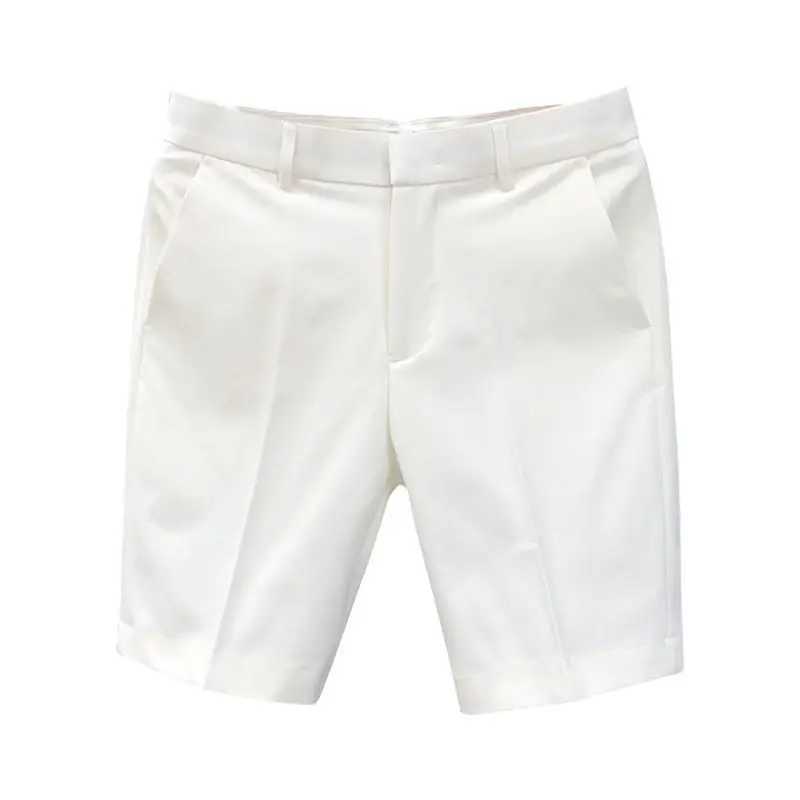 High end lightweight business set shorts mens white slim straight shorts mens summer thin casual shorts W250319