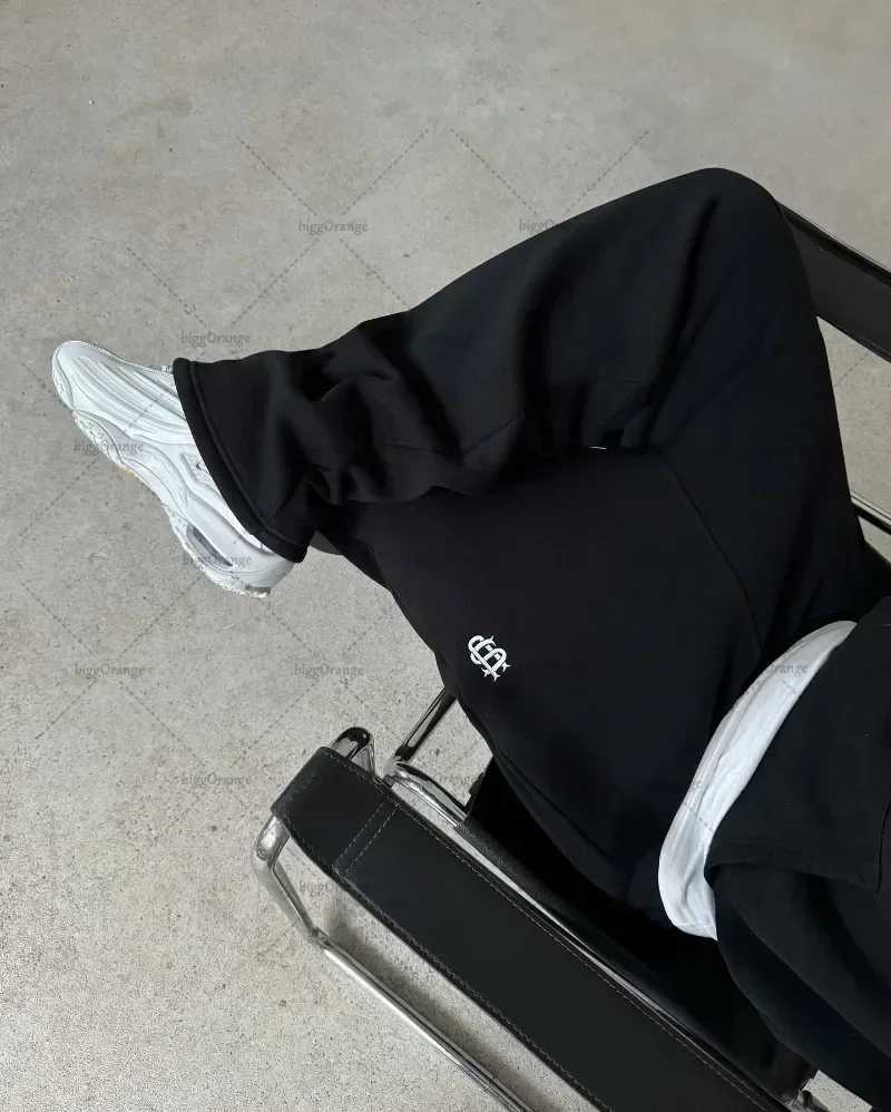 Classic Versatile Sweatpants European and American Retro Street Harajuku Clothing Fashionable Embroidered Elastic Waist Trousers X250319