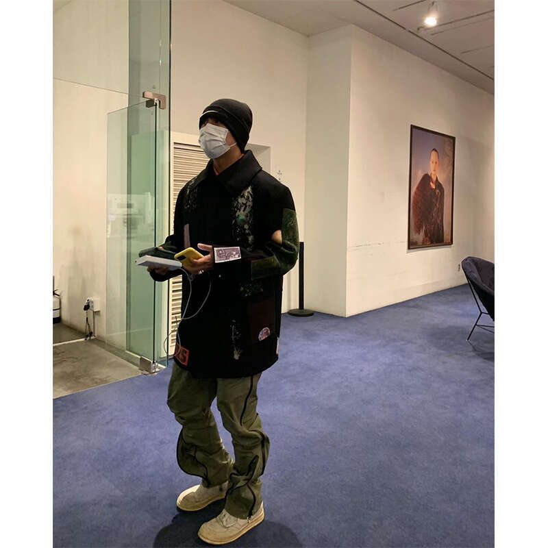 archive Vibe style nylon compression zipper functional work men's trendy brand American high street long pants