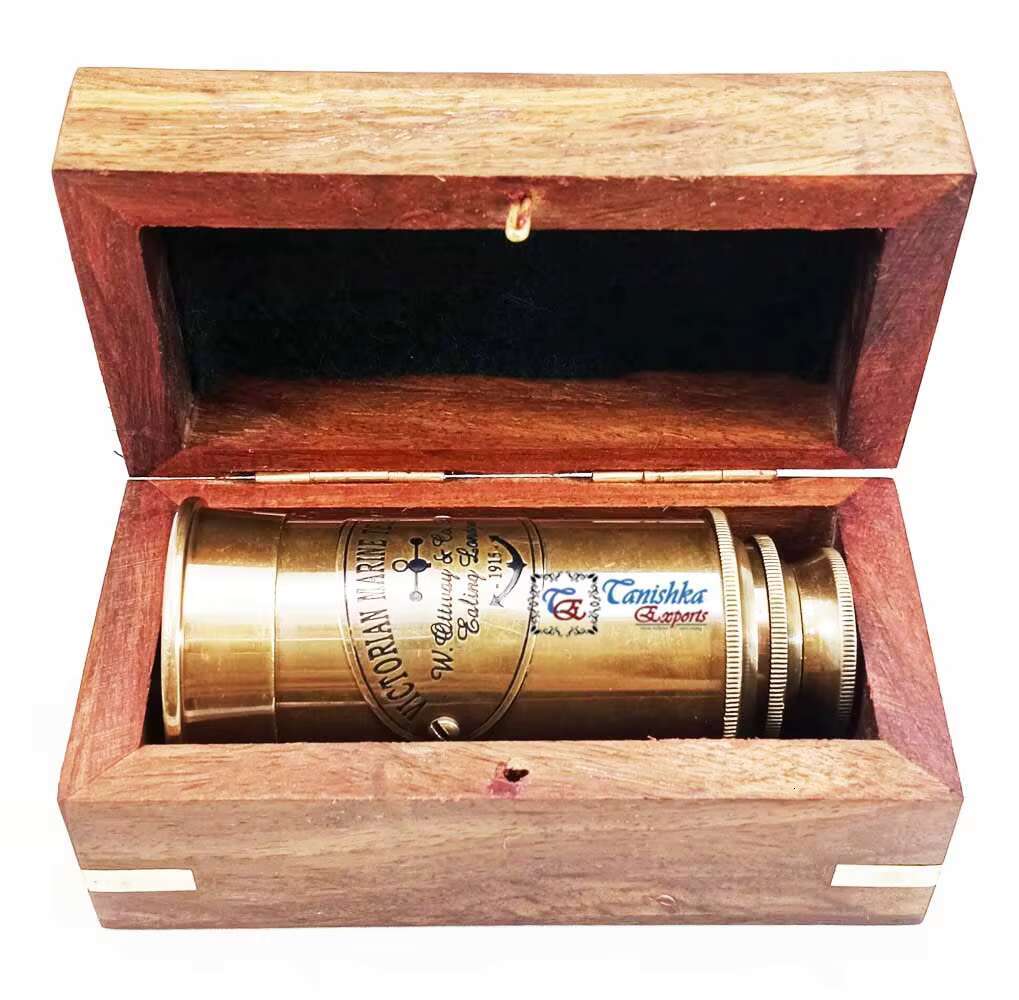 Victorian Marine London 1915 Engraved Telescope Christmas Pirates Spyglass Handheld Pirate Scope Boating Gift