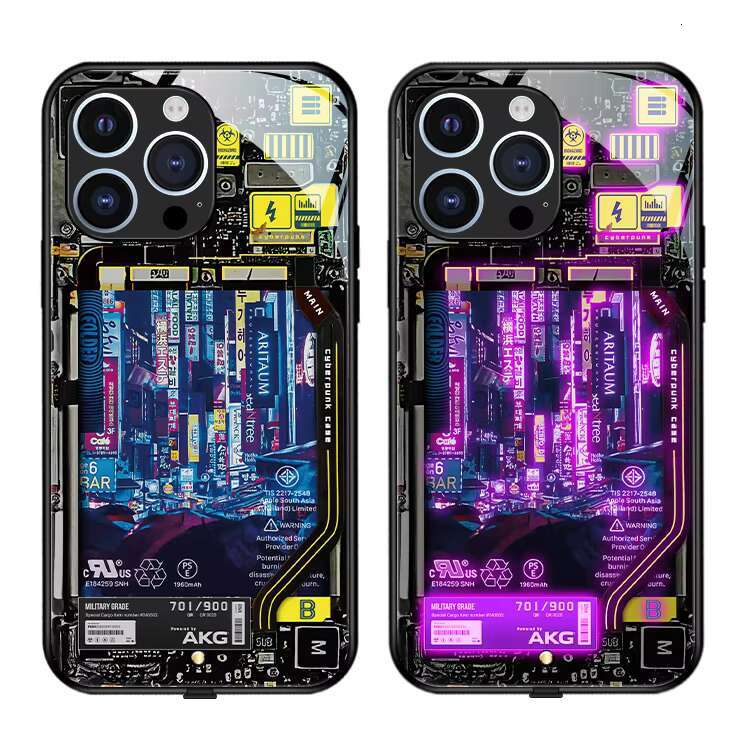 Trending Products 2024 New Arrivals Smart Push Button Switches Luminous case for iphone huawei samsung Mobile Phone Cases