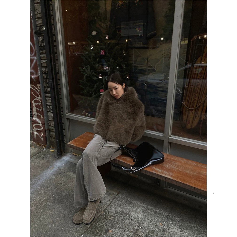 New Winter 2024 South Korean Dongdaemun Baby Sauce Luxury Eco friendly Fur Coat