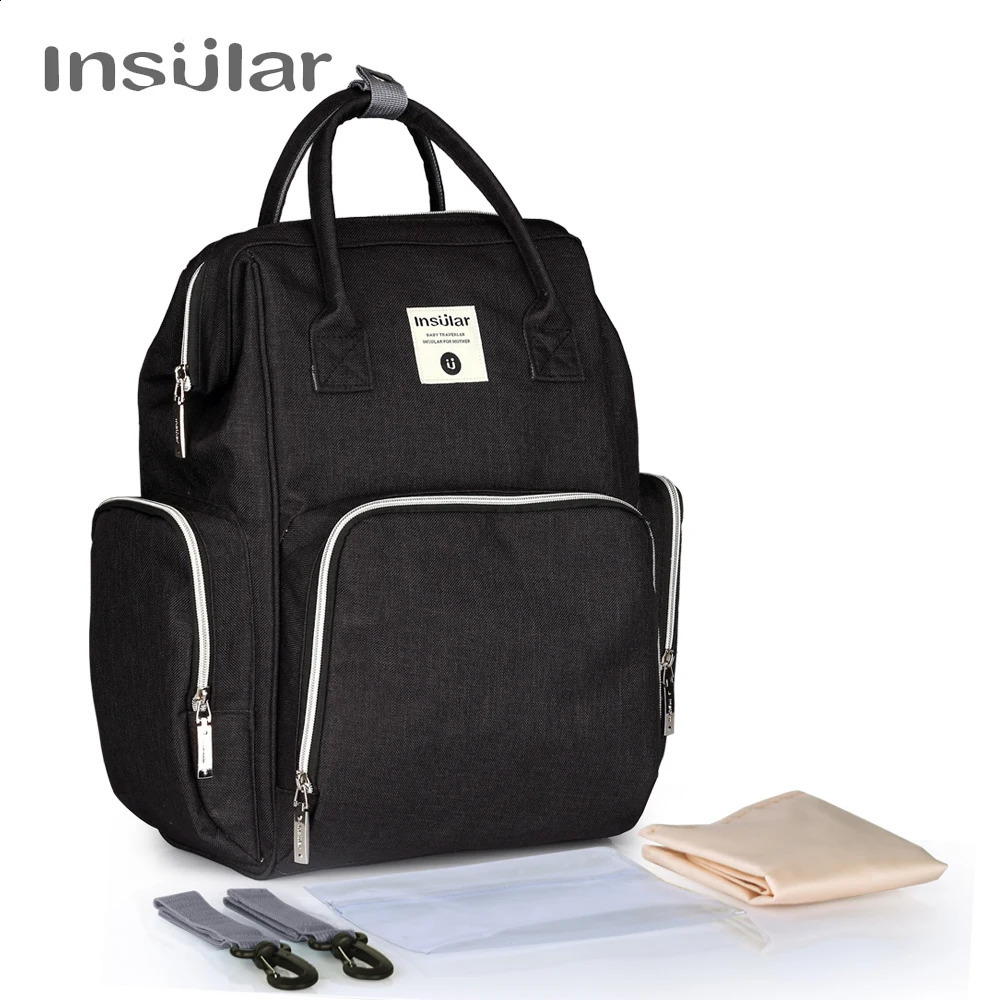 Insular Baby Diaper Bags Backpack Baby Nappy Changing Bag Thermal Bag For Baby Strollers 250319