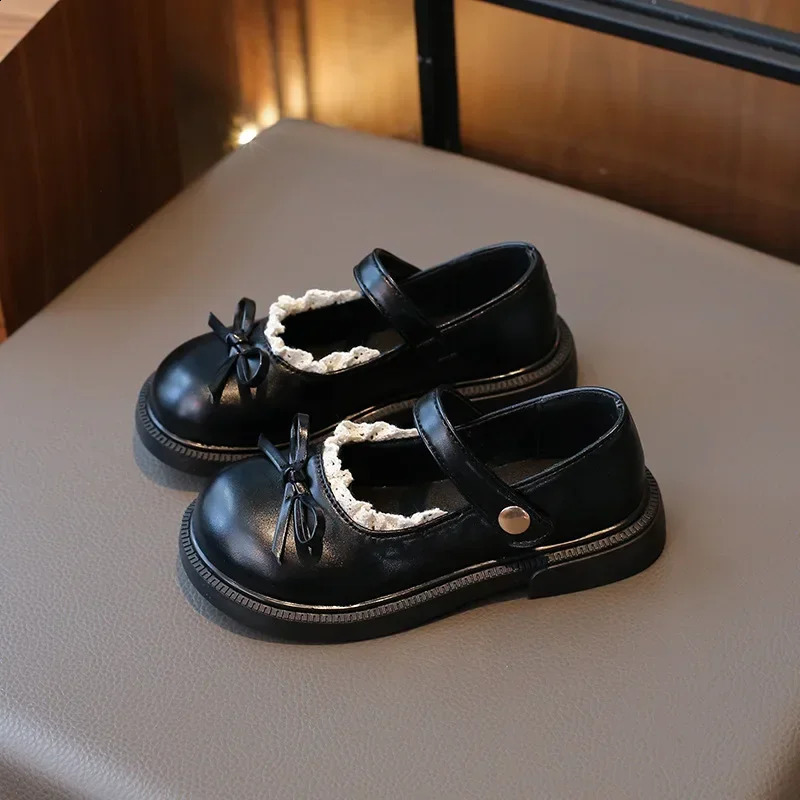 Jogerli Princess Shoes Baby Lace Ruffles Appealing Girls Student School Mary Janes Child Loafer Flats 250319