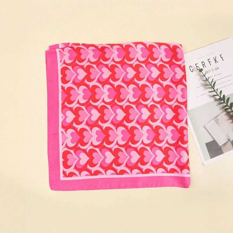 2025 Luxury Silk Scarf 70*70cm Square Print Wen Shawl band Small Hair Scarves Fem Handkerchief Summer X250319