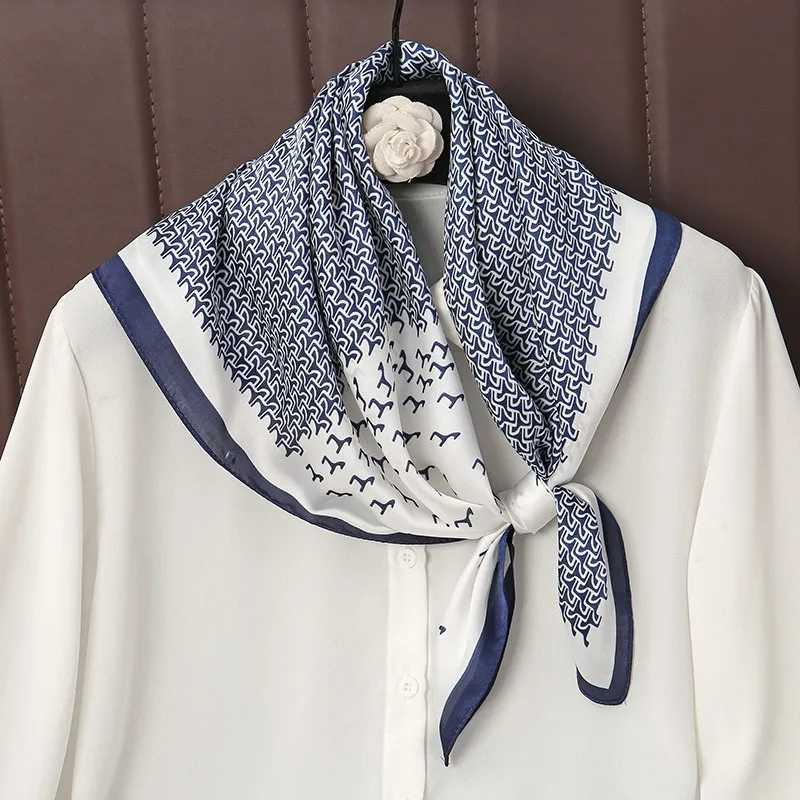 2025 Luxury 70cm Silk Square Scarf Ribbon Printed Satin Collar Tie Fem Hair Wrist Bandana Kerchie Shawl Wrap Headscarf Echape X250319