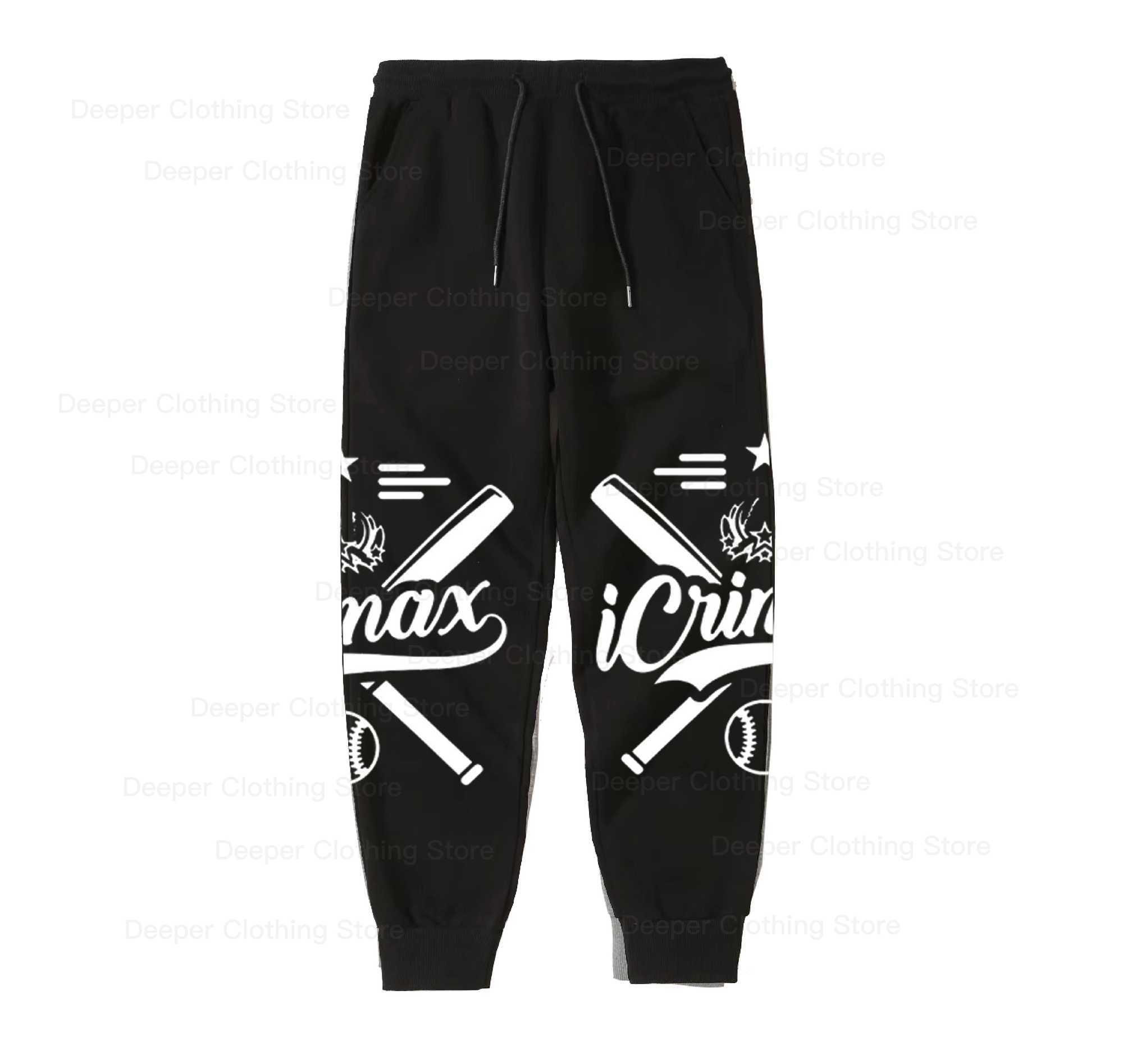 Burgerpommes icrimax Sports pants Men/Women Harajuku Kawaii Sweatpants Y2k Unisex Anime Cartoon kids boy Fashion Casual pants X250319