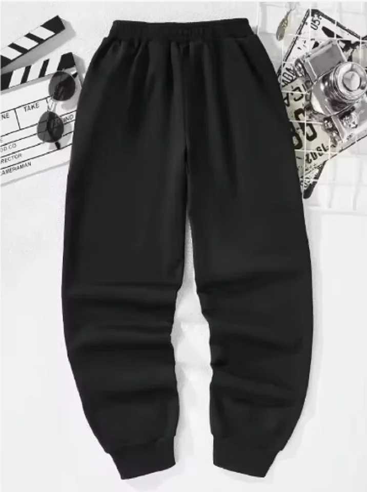 2025 American Knitted Sports Printing Pattern Casual Solid Color Mens Leggings with Loose and Versatile Drawstring Pants X250319