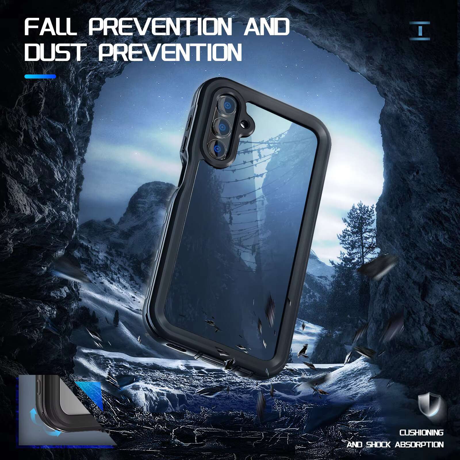 Factory Wholesale the Latest Ultra-thin Transparent Shockproond Drop-proof IP68 Waterproof Phone case for SamsungA15-4G/5G