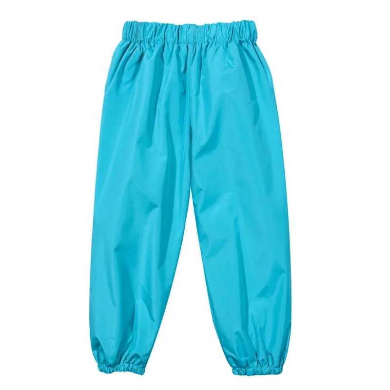 Little Girls Waterproof Rain Long Pants For Kids Baby Fashionable Candy Color Flower Pattern Trousers Casual Elastic Waist PantsT250318