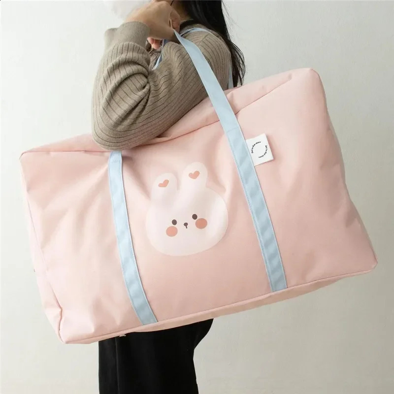Ins Baby Kindergarten Quilt Storage Bag Korean Style Cute Cartoon Baby Bedding Travel Large Capacity Luggage Bag 250319