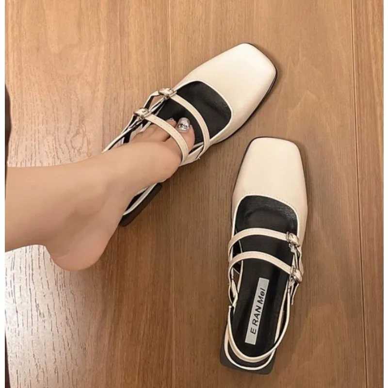 Summer Design Womens Sandals Fi Narrowband Dress Square High Heels Womens Outdoor Patent Leather Mary ShoesXJ250319