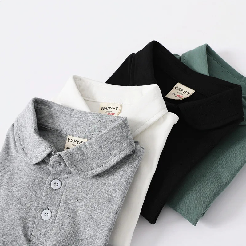 Kids Polo T Shirts Solid Cotton Boys Sport Polo T-Shirts Childrens Tops Fashion Kids Clothes Summer Children Polo Tees 250319