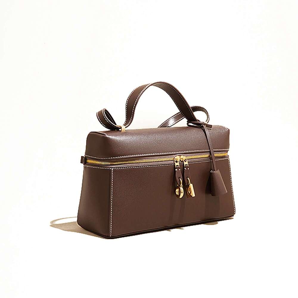 MABULA Vintage Cow Box Female Chic Large Capacity Single Shoulder Bag Genuine Leather Messenger Bags Handbags