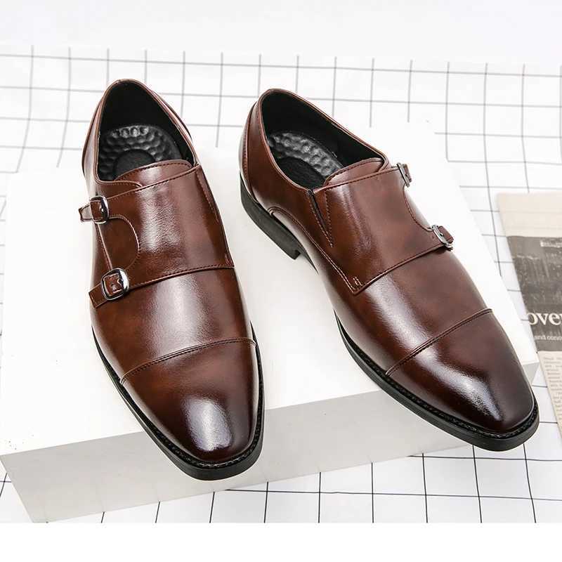 Classic brand Versatile mens leather casual shoes Office business shoes Pointed Low Heel mens formal shoes Large size 38-48XJ250319