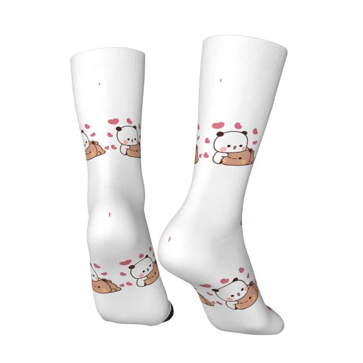 Fun Crazy Mens Socks Embrace Love Hip Hop Harajuku Bubu Dudu Cartoon Seamless Pattern Printed Boy Crew Socks Casual Gift X250319