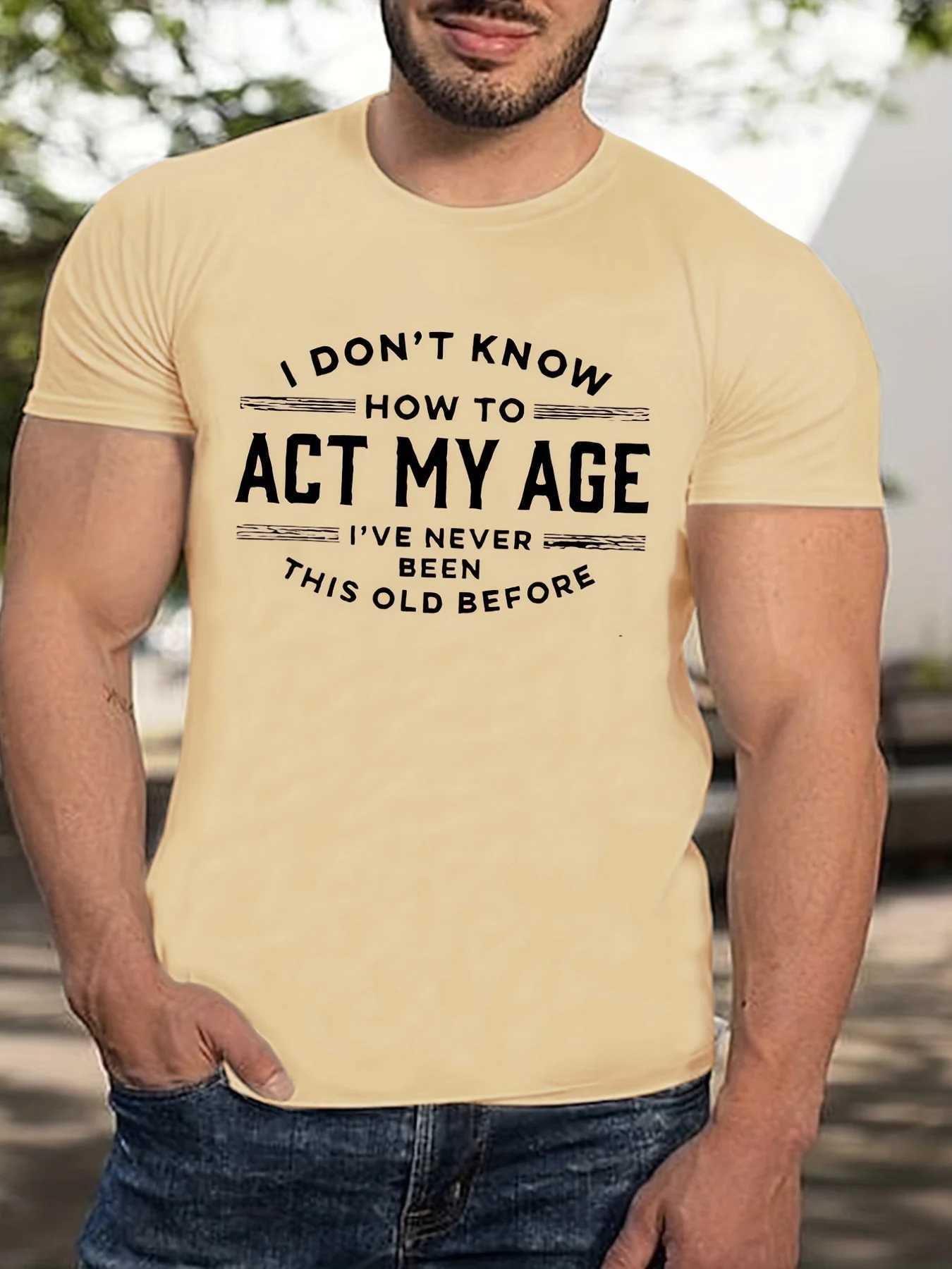 Mens Summer 100% Cotton Funny Pattern Printed Loose Large Casual Round Neck Short Sleeve T-shirtT250318