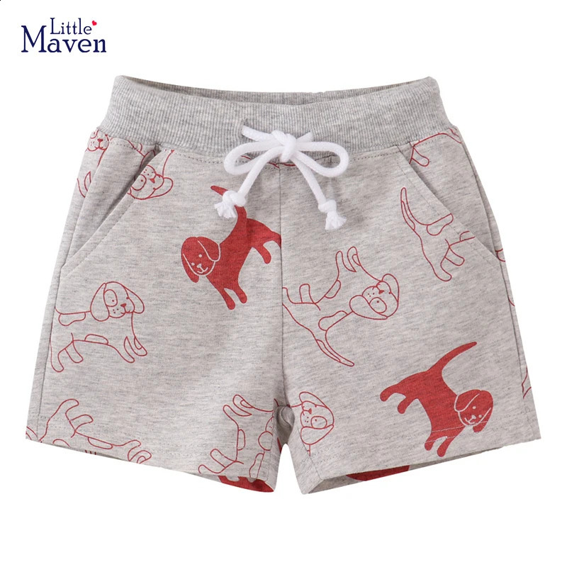 Little maven Shorts for Children Summer Clothes Boys Kids Clothes Cotton Trousers Childrens Clothing Dogs Short Pants 250319