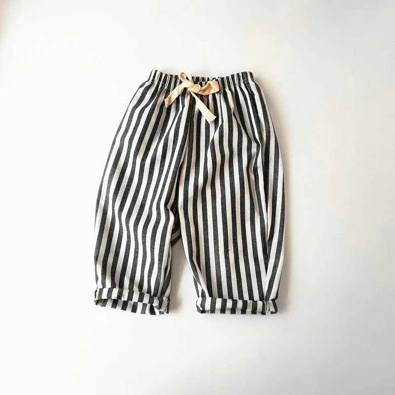 Spring and summer pants vertical stripes breathable and loose fit mens and womens casual pantsT250318