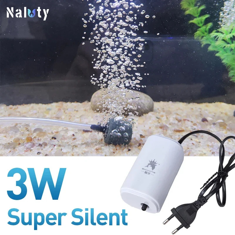 3W Silent Aquarium Air Pump Ultra Fish Tank Compressor 220V240V 110V Oxygen 250318