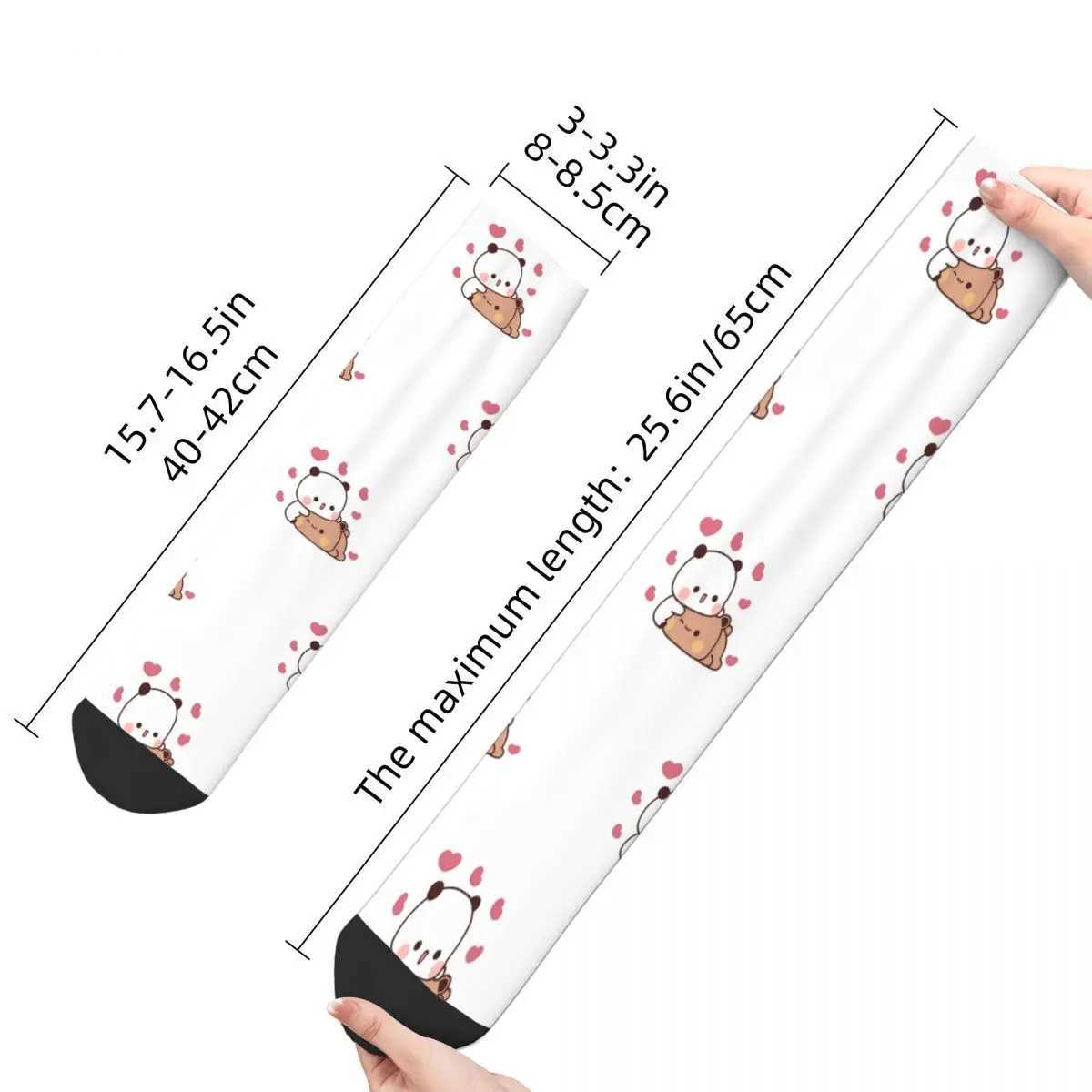 Fun Crazy Mens Socks Embrace Love Hip Hop Harajuku Bubu Dudu Cartoon Seamless Pattern Printed Boy Crew Socks Casual Gift X250319