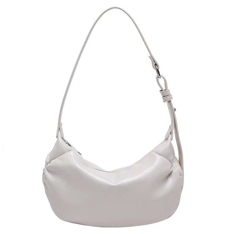 Women PU Shoulder Fashion Underarm Large Capacity Chic Hobo Solid Color Simple Carrying Top Handle Bag