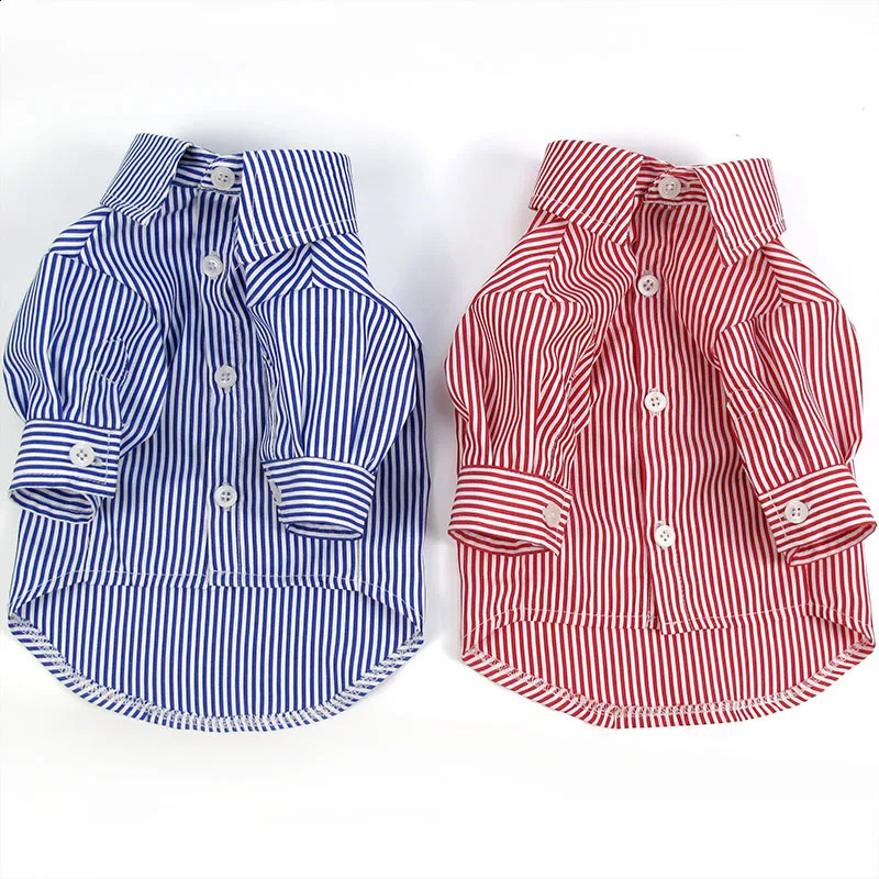 WANGUPET striped dog shirt casual clothing fashionable social pet ultrathin suitable for long sleeved 250318